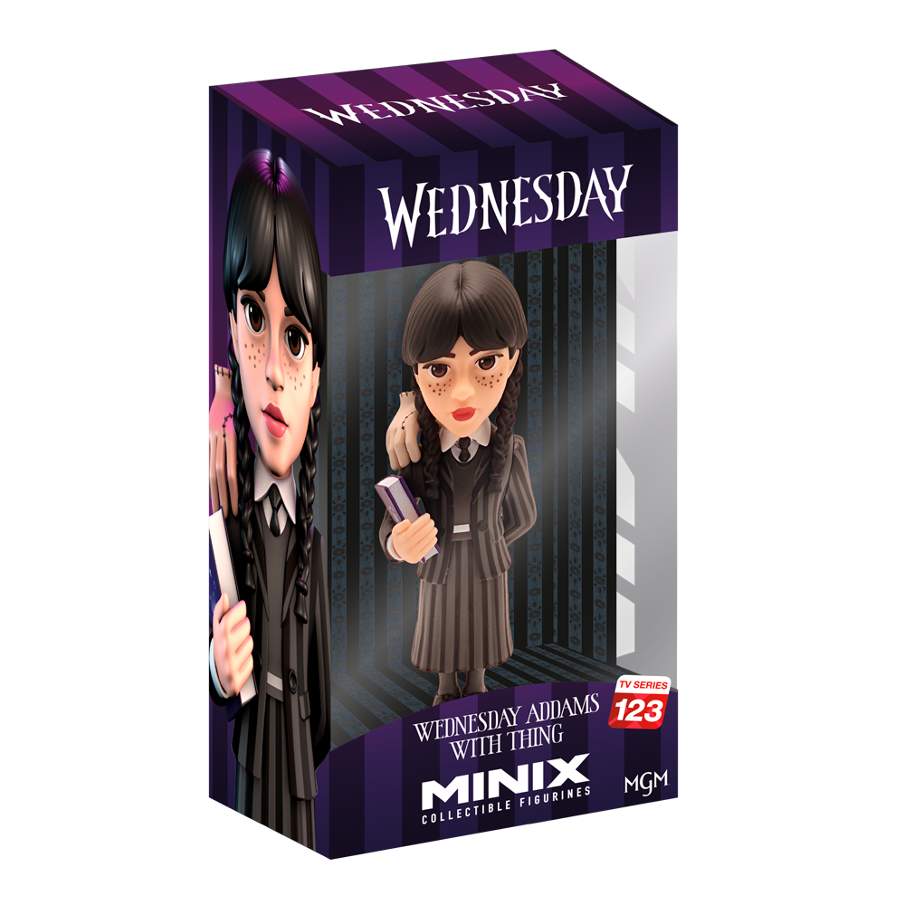 Minix Wednesday Series Collectible Figure - Wednesday with Thing
