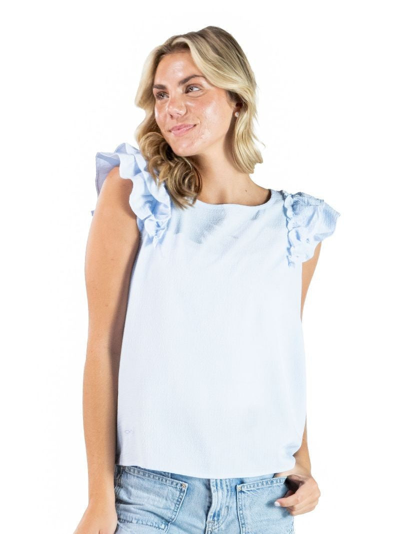 Simply Southern Women's Coquette Top - Blue