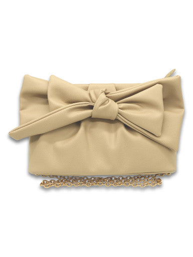 Simply Southern Vegan Leather Bow Crossbody - Beige