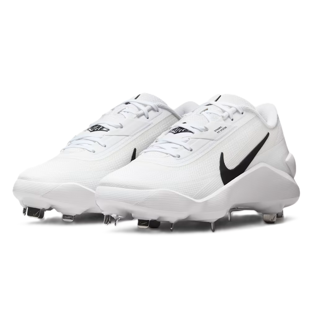 Nike Diamond Showcase Metal Baseball Cleats - White/Black