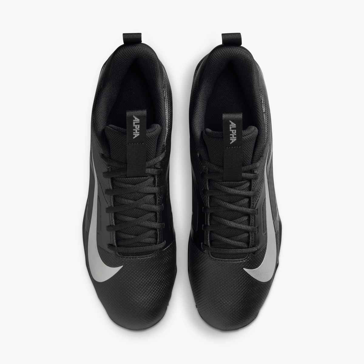 Nike Big Kids Alpha Menace 4 Shark Football Cleats - Black/Metallic Silver