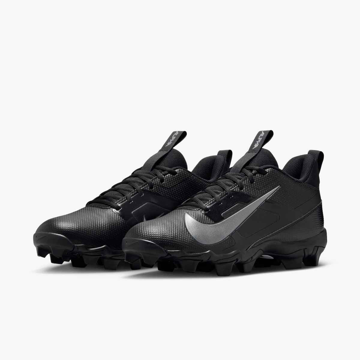 Nike Alpha Menace 4 Shark Men's Football Cleats - Black/Metallic Silver