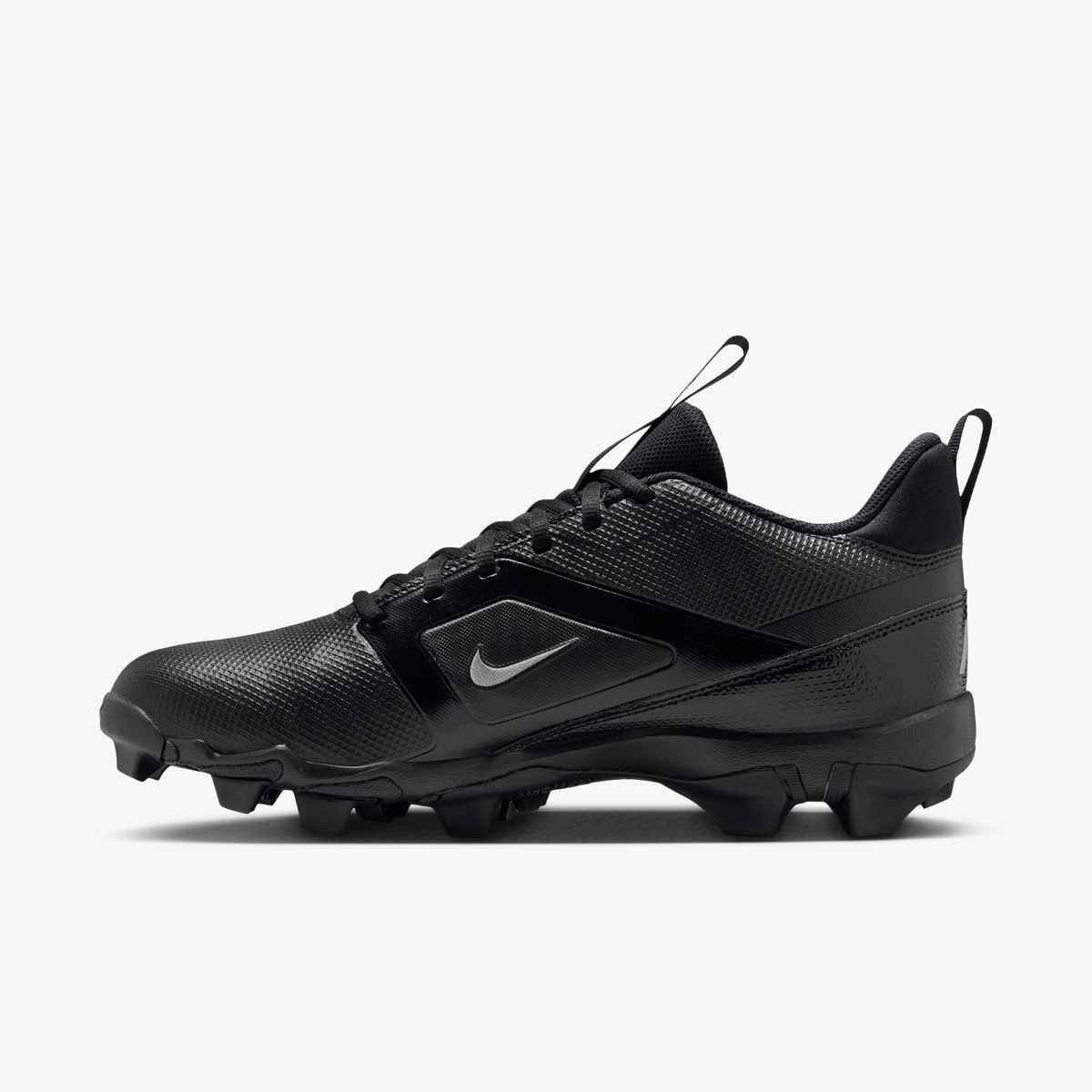 Nike Big Kids Alpha Menace 4 Shark Football Cleats - Black/Metallic Silver