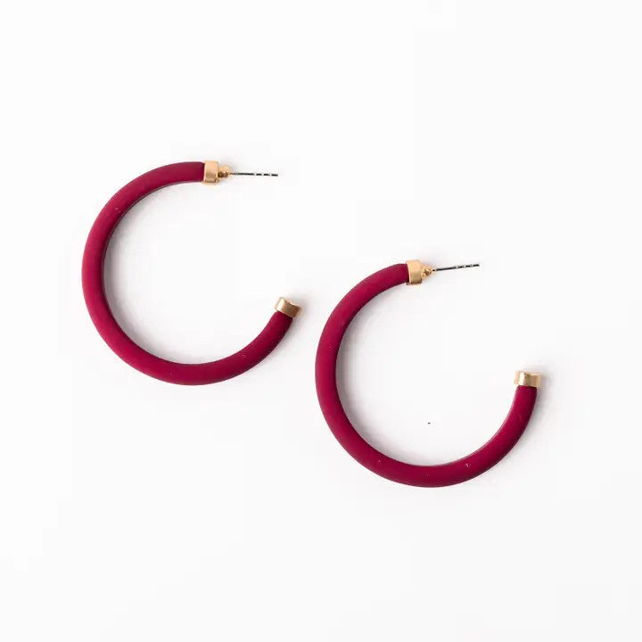 Michelle McDowell Amanda Garnet & Black Earrings
