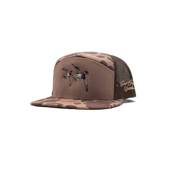 East Coast Waterfowl Banking Woodie Embroidered Hat - Duck Camo 7 Panel