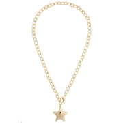 Canvas Bessie Puffy Star Convertible Necklace - Shiny Gold