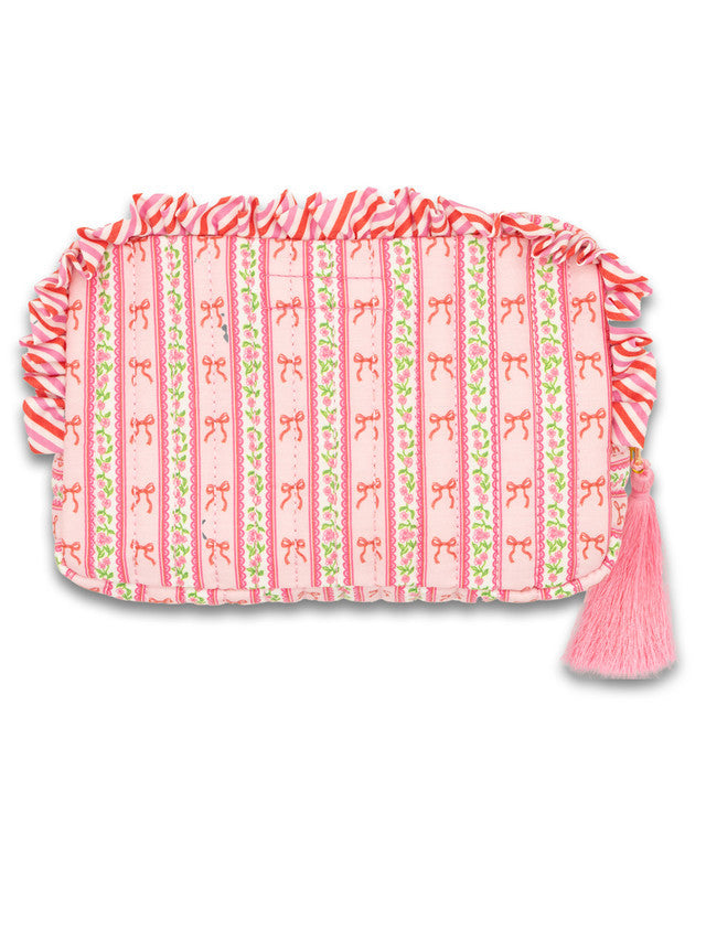 Simply Southern Quilted Cosmo Bag - Blush Stripe