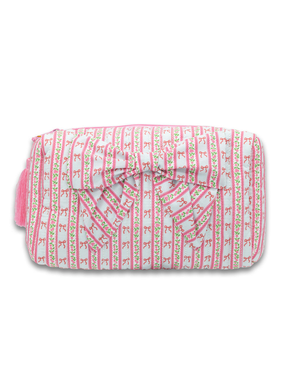 Simply Southern Quilted Cosmo Bag - Bow Stripe