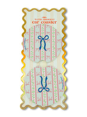 Simply Southern Car Coaster Set - Striped Bow