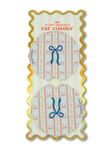 Simply Southern Car Coaster Set - Striped Bow