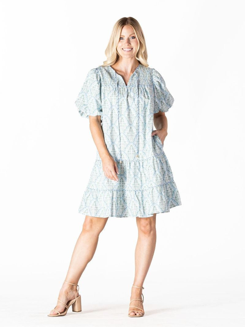Simply Southern Women's Prim Contour Dress - Scalloped Flower