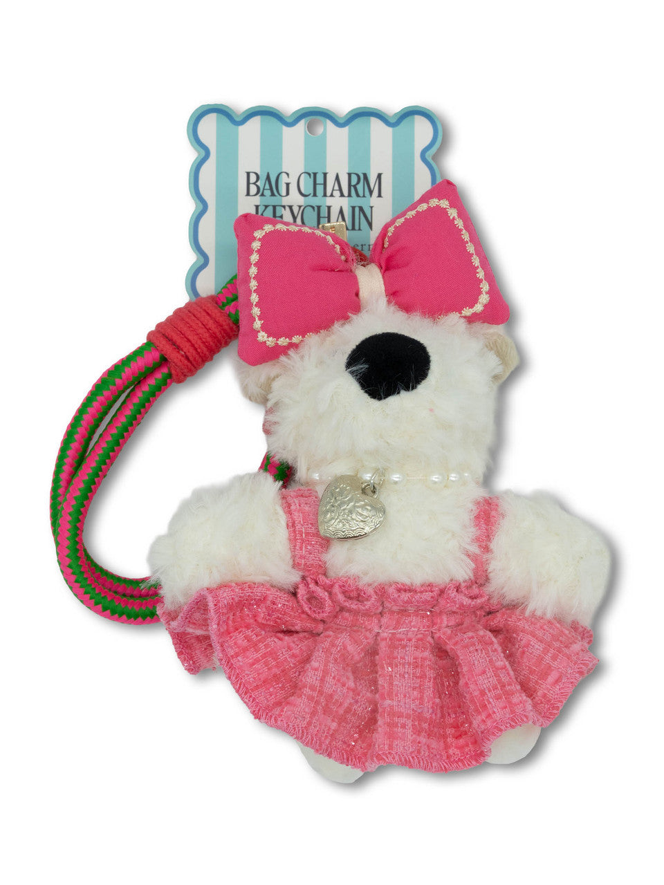 Simply Southern Plush Dark Pink Bow Bag Charm