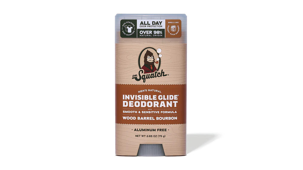 Dr. Squatch Invisible Glide Deodorant Wood Barrel Bourbon