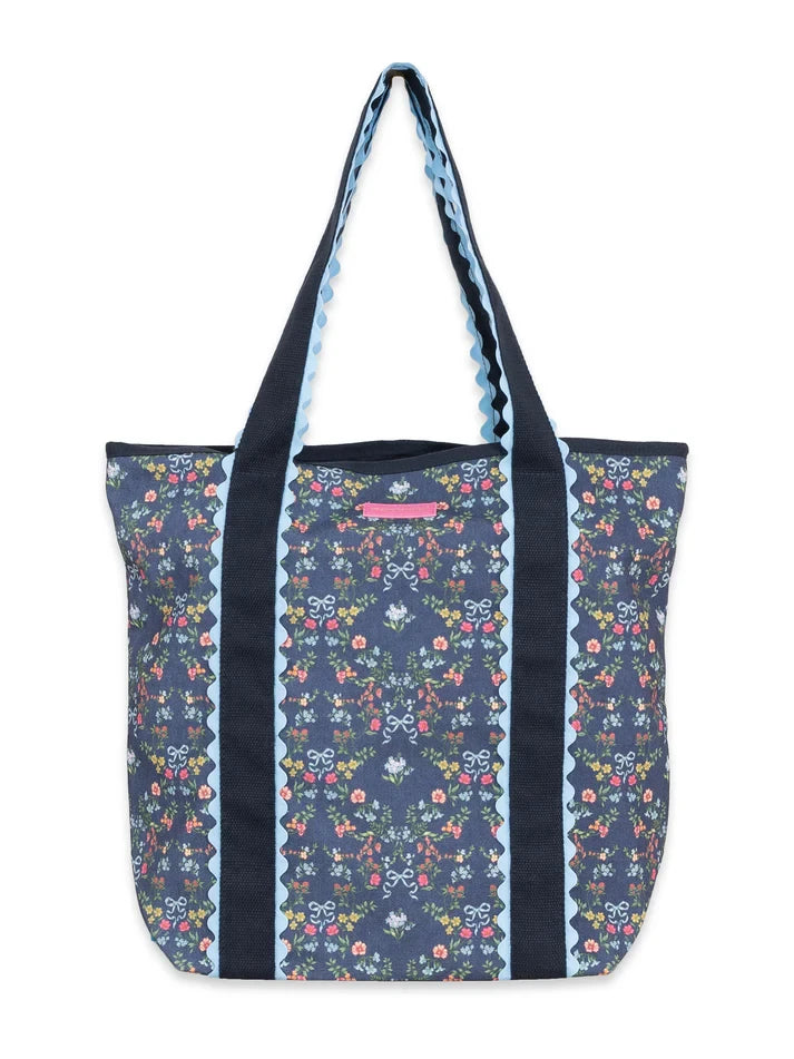 Simply Southern Scalloped Tote - Ribbon Flower