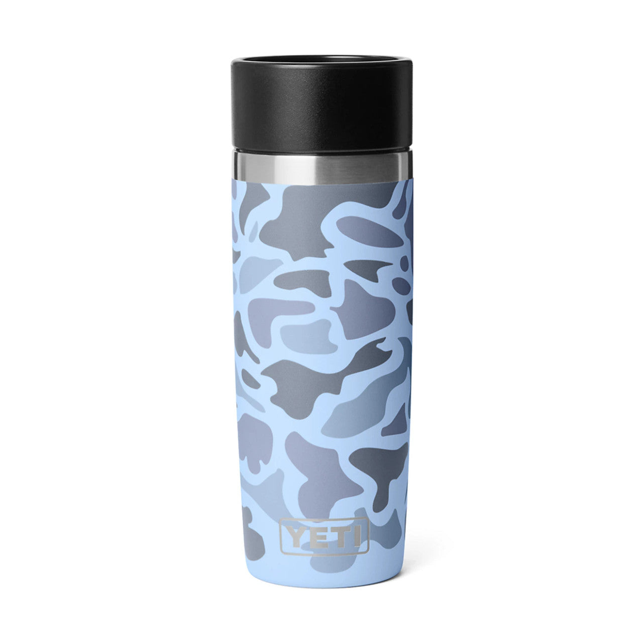 Yeti Blue Camo 16oz Rambler Travel Bottle with Commuter Cap