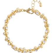 Canvas Krystal Twisted Rhinestone Bracelet - Shiny Gold