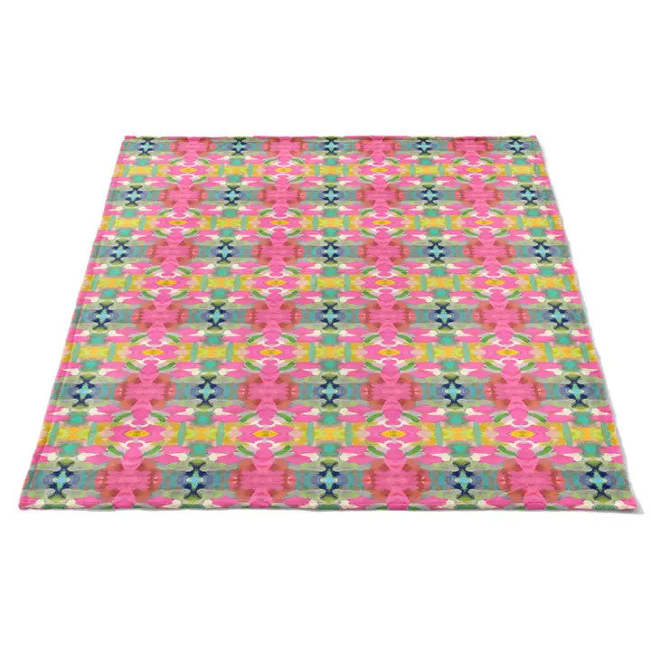 Laura Park Pink Paradise Fleece Blanket