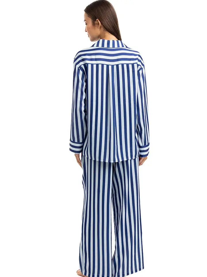 Katydid Women's Striped Satin Pjs
