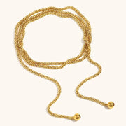Deep South Originals Golden Lariat Wrap Necklace - Stainless Steel
