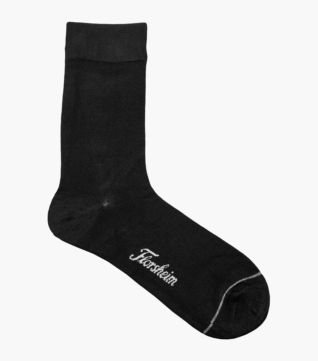 Florsheim 3-Pack Bamboo Solid Men's Crew Dress Socks - Black