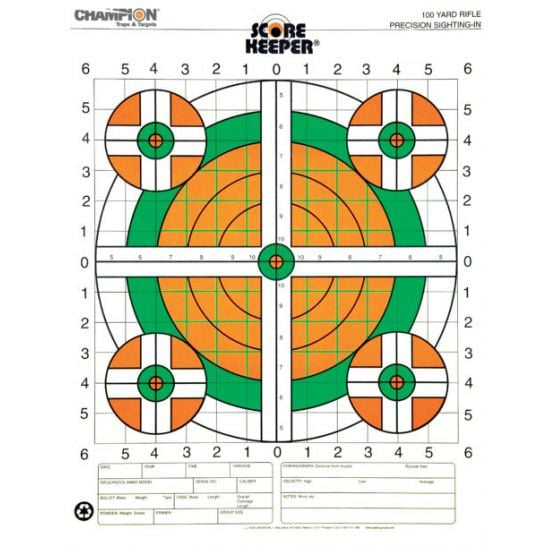 Champion 100 Yd. Sight In Rifle Fluorescent 100pk