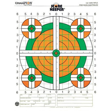 Champion 100 Yd. Sight In Rifle Fluorescent 100pk