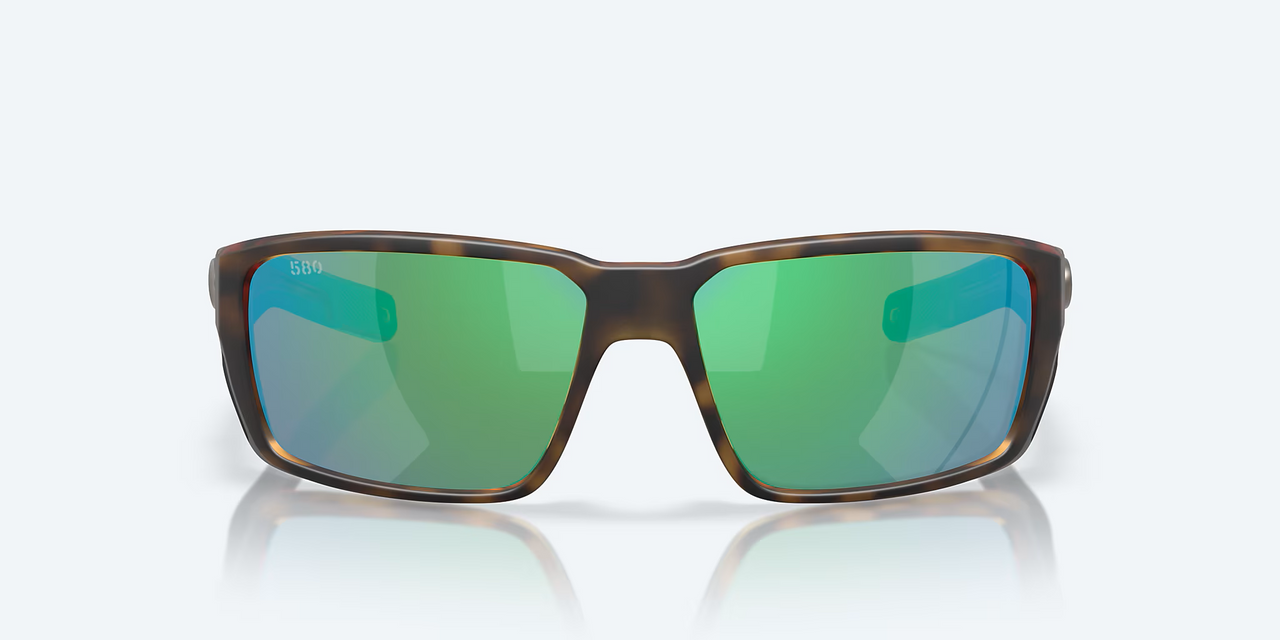 Costa Del Mar Fantail Pro Polarized Sunglasses Matte Tortoise/Green Mirror