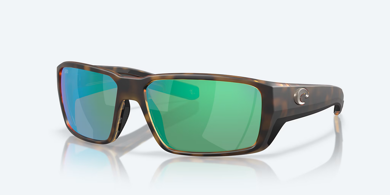 Costa Del Mar Fantail Pro Polarized Sunglasses Matte Tortoise/Green Mirror