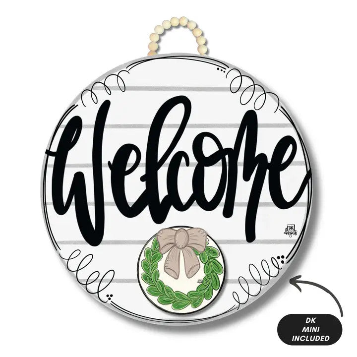 DK Designs Shiplap "Welcome" Hanger + Mini