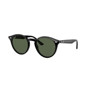 Ray-Ban Round Sunglasses – Polished Black/Dark Green