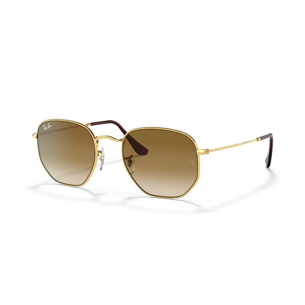 Ray-Ban Hexagonal Sunglasses – Arista Gold/Light Brown Gradient