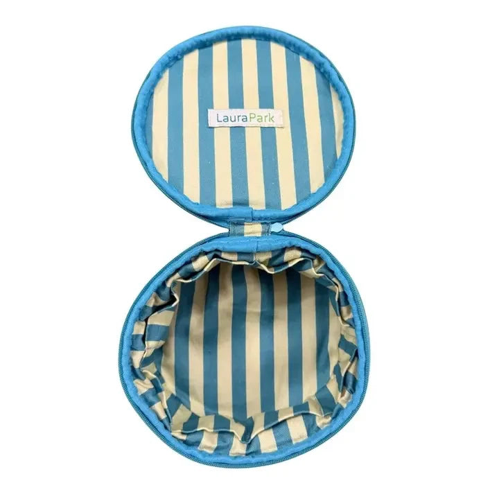 Laura Park Rosemary Indigo Round Jewelry Case
