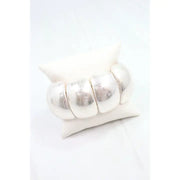 Caroline Hill Davidson Dome Stretch Bracelet Worn Silver