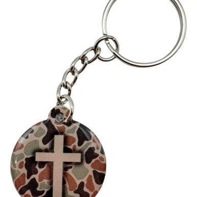 Tap To Pray Prayer Tag Keychain - River Rock