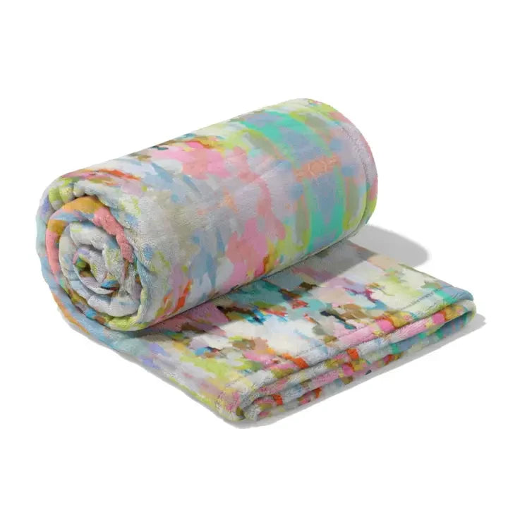 Laura Park Brooks Avenue Pink Fleece Blanket