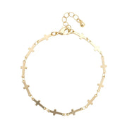 Canvas Demi Cross Linked Bracelet - Shiny Gold