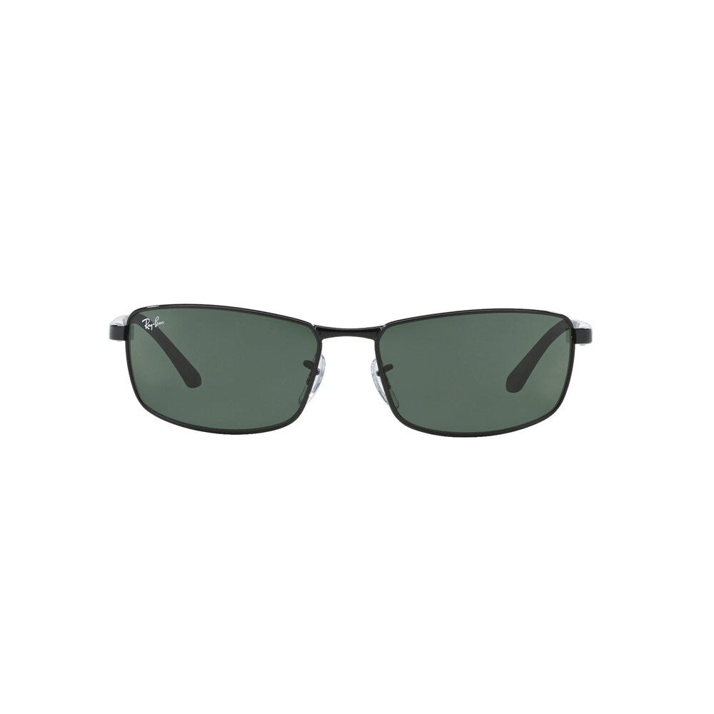 Ray-Ban Polarized Rectangular Sunglasses – Black Metal/Green Classic G-15