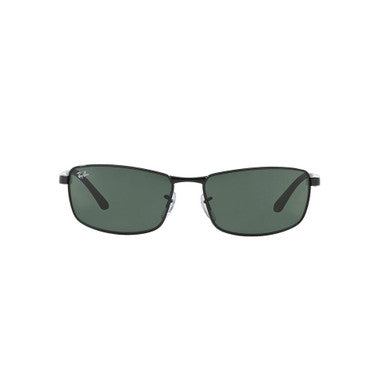 Ray-Ban Polarized Rectangular Sunglasses – Black Metal/Green Classic G-15