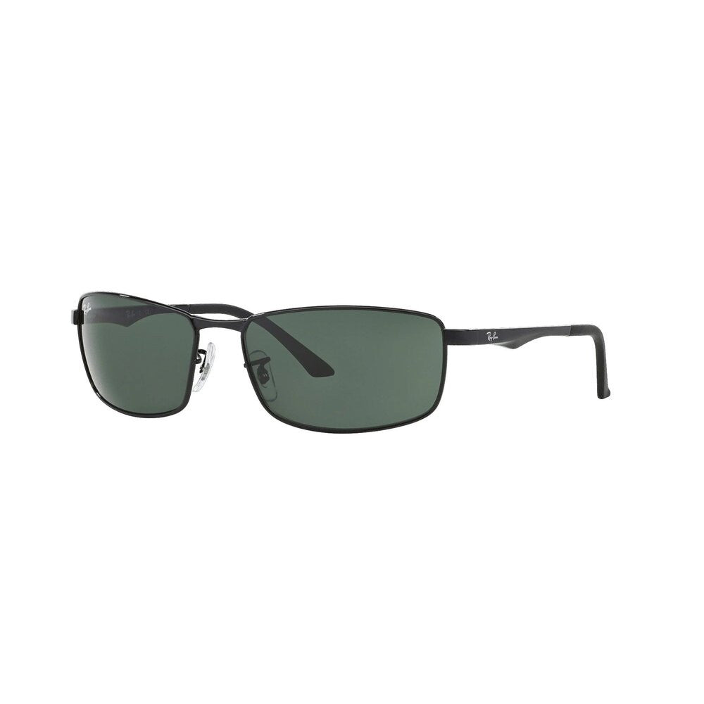 Ray-Ban Polarized Rectangular Sunglasses – Black Metal/Green Classic G-15