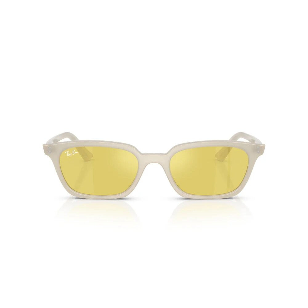 Ray-Ban Zaya Polarized Sunglasses - Cloudy White/Yellow Mirror Gold