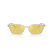 Ray-Ban Zaya Polarized Sunglasses - Cloudy White/Yellow Mirror Gold
