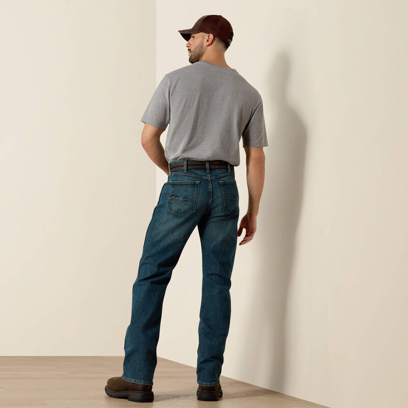 Ariat Men's Rebar M4 Relaxed DuraStretch Basic Boot Cut Jean - Carbine