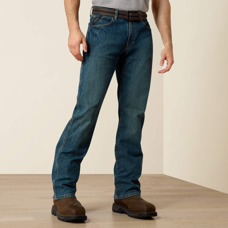 Ariat Men's Rebar M4 Relaxed DuraStretch Basic Boot Cut Jean - Carbine