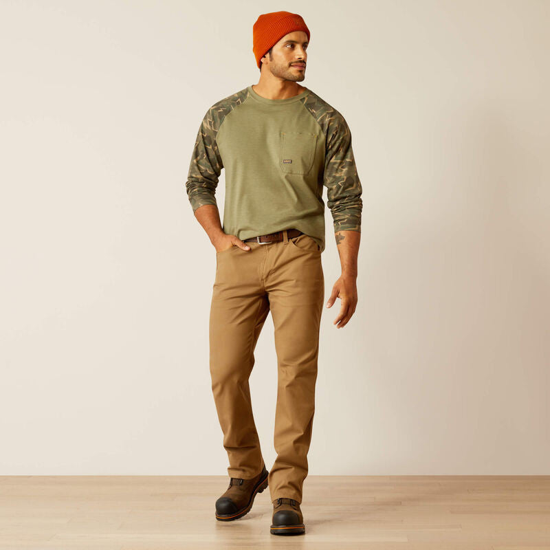 Ariat Rebar M5 Straight DuraStretch Made Tough Straight Pant - Field Khaki