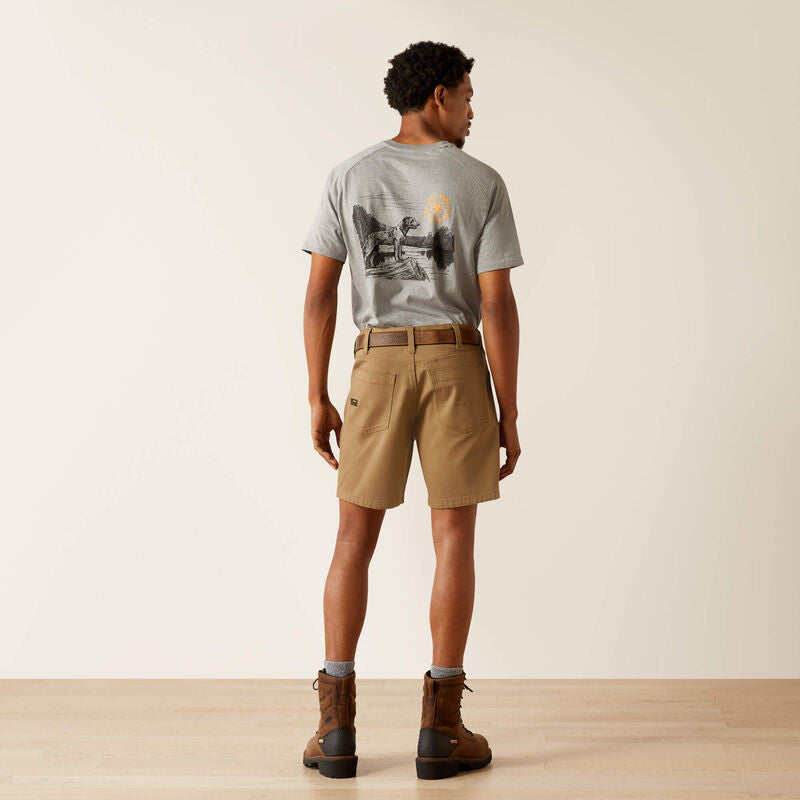 Ariat Rebar DuraStretch Made Tough 8" Short - Field Khaki
