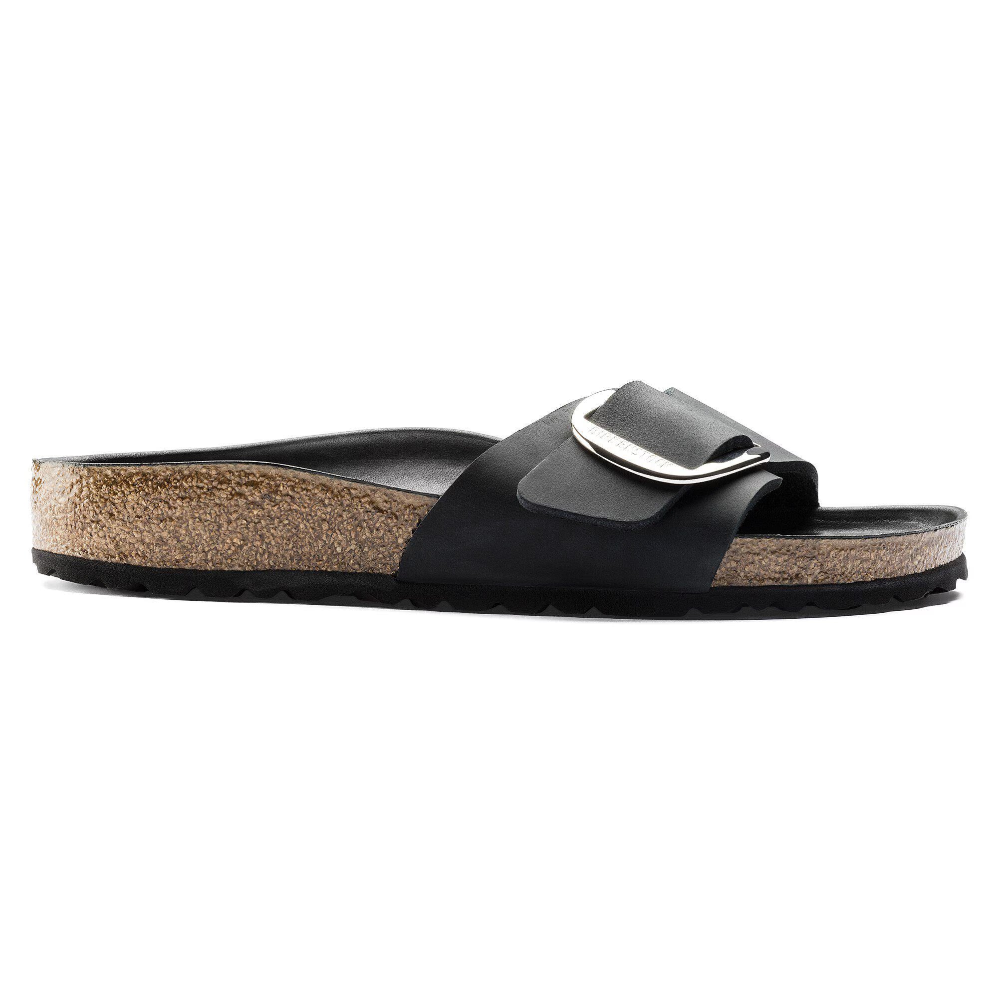 Birkenstock Madrid Big Buckle Oiled Leather - Black
