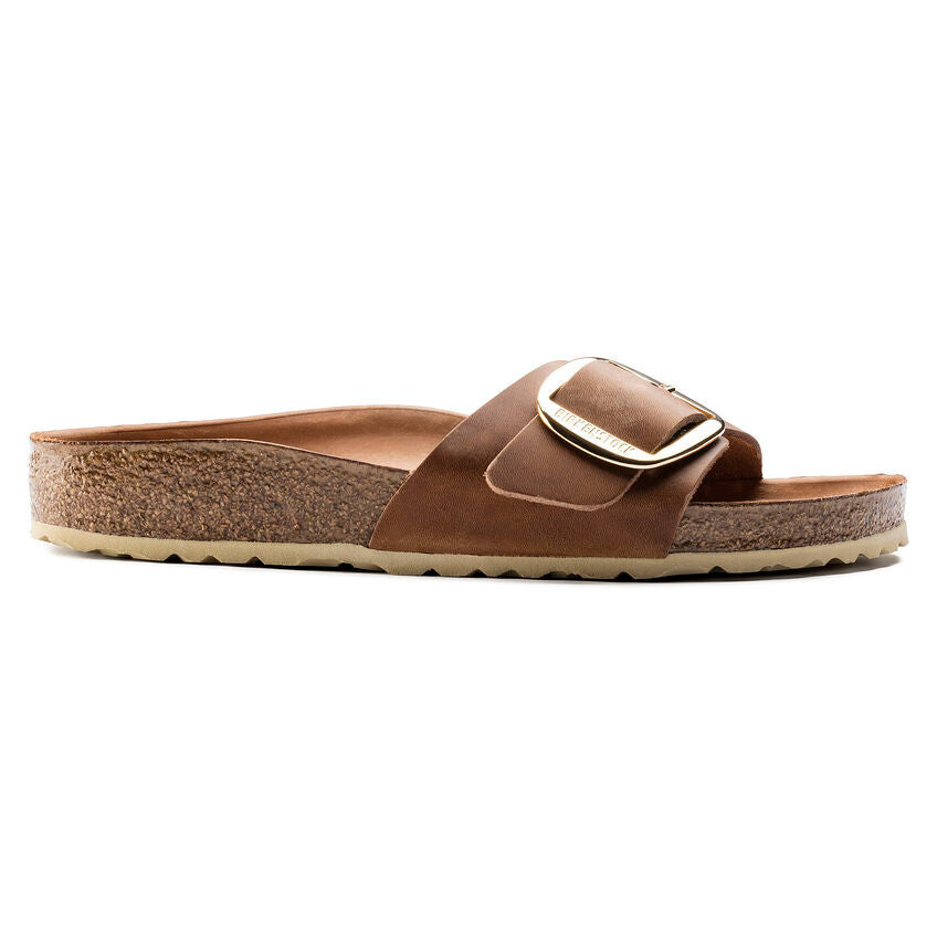 Birkenstock Women's Madrid Big Buckle Oiled Leather - Cognac