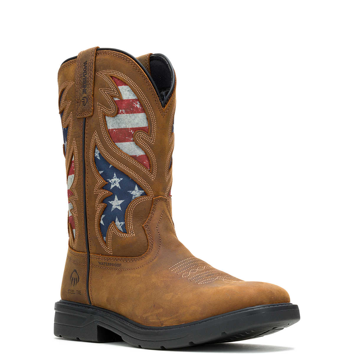 Wolverine Men's Rancher Flag Steel-Toe Wellington Work Boot