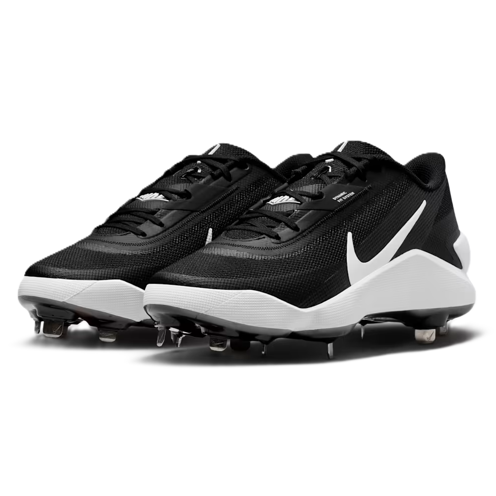 Nike Diamond Showcase Metal Baseball Cleats - Black/White