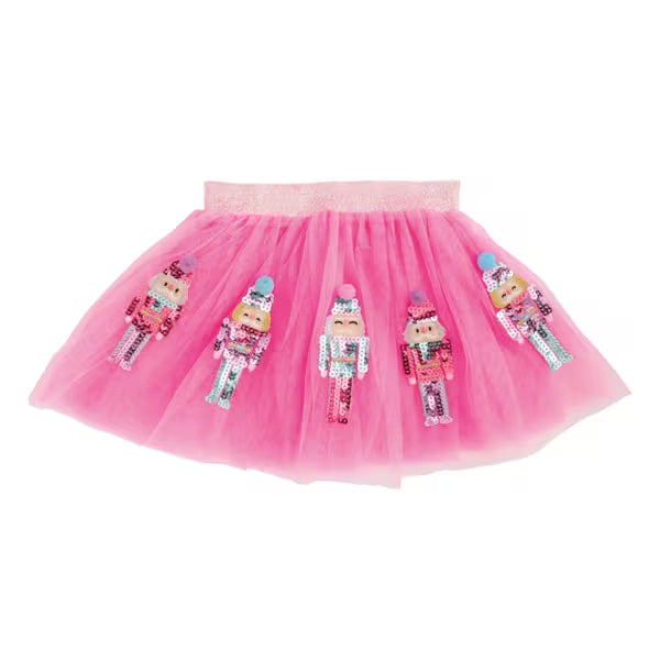 Mud Pie Girls Sequin Nutcracker Tutu - Dark Pink